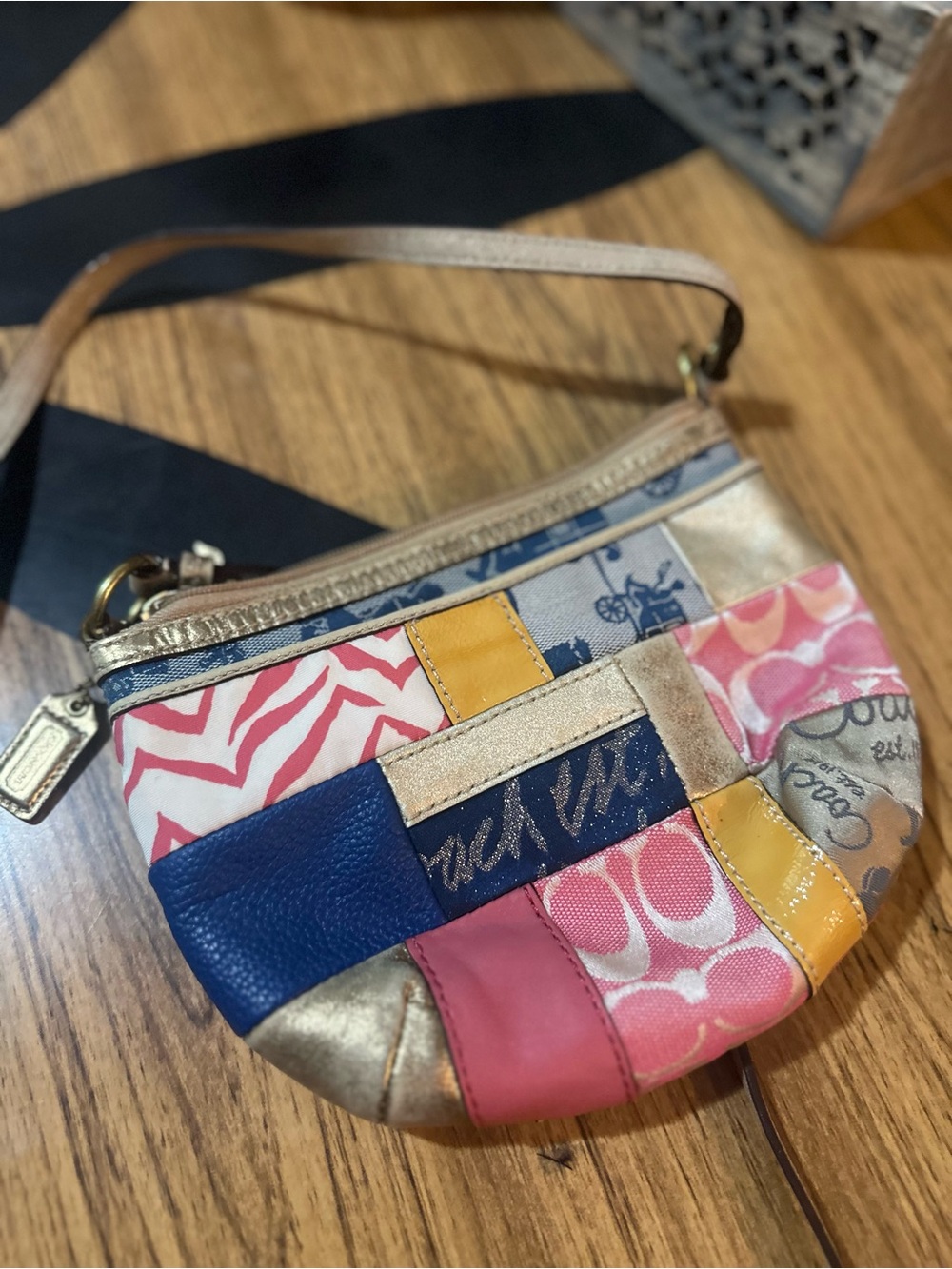 Vintage Coach Patchwork crossbody - Multicolor
